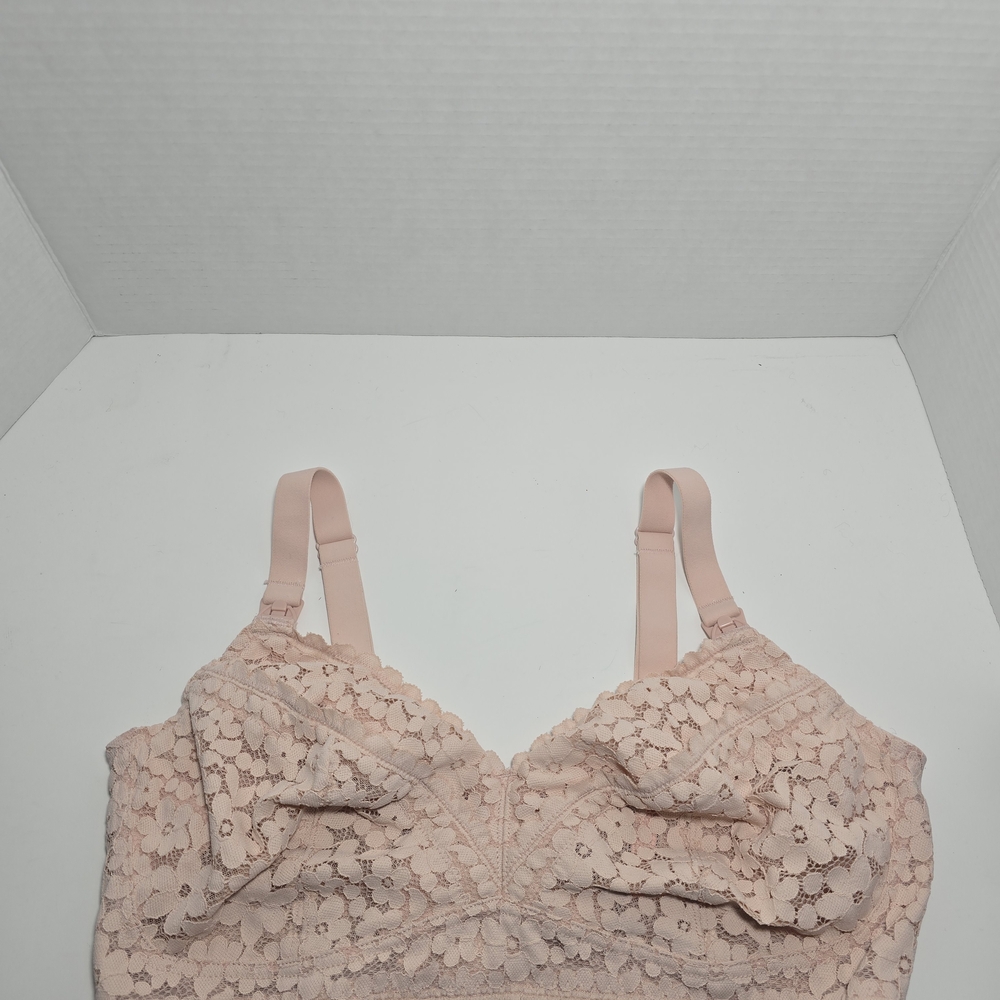 Momanda Nursing Bra Womens 38C Pink Lace Unlined